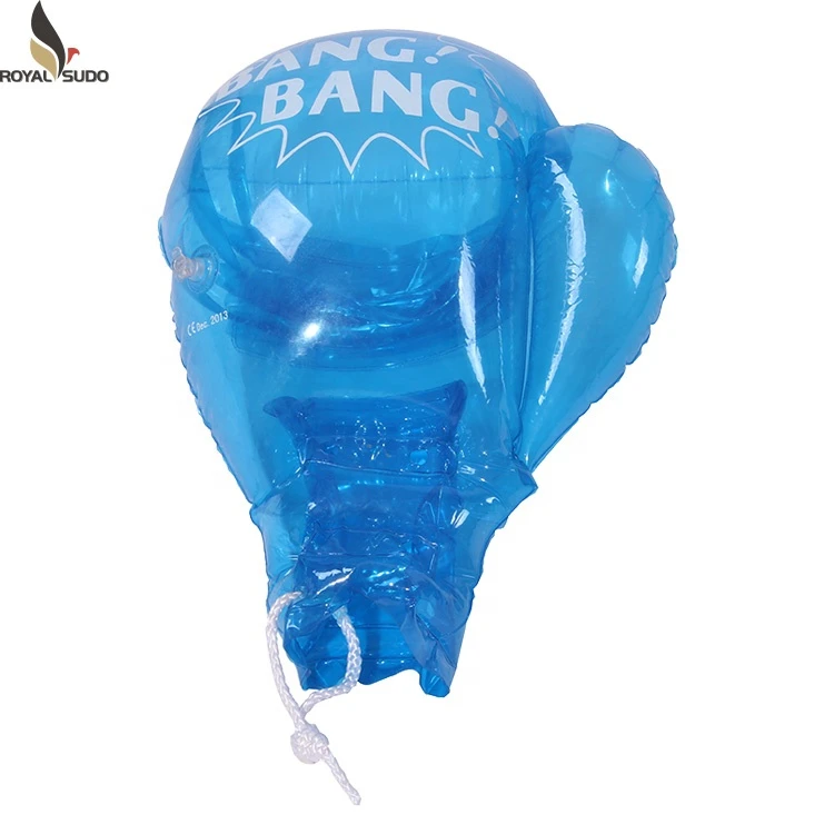 50*33*17cm or custom made transparent blue pvc inflatable fist set boxing glove toys