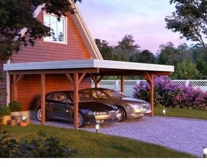 555x512cm double carport canopy sun shade car parking shelters outdoor car garage