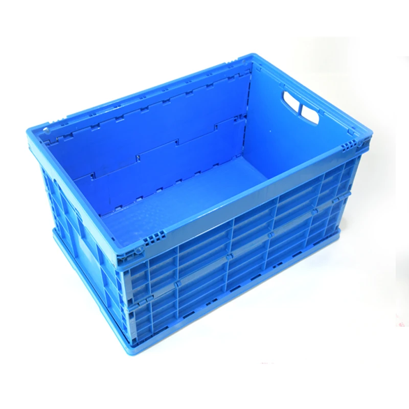 600x400x340mm Stackable solid plastic collapsible storage crate