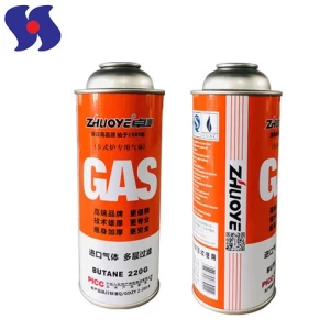 65mm butane gas  tin cans Cartridge cans with valve CMYK printed  for gas filling
