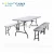 Import 6ft Rectangle Plastic Trestle Folding White Dining Table from China