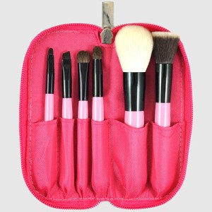 6PCS portable Beauty Cosmetic Make up Brush Set with Zipper Pouch