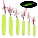 7g 10g 15g 20g 30g 40g luminous fishing lures metal hard bait spoon Bass Bait
