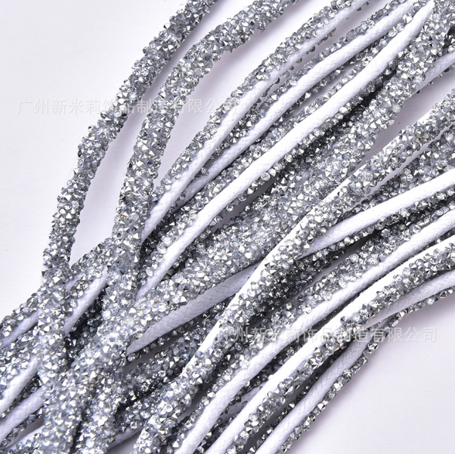 7mm Three-dimensional rhinestone tape hotfix resin crystal hot adhesive tape clothing shoes bags jeans side DIY decoration