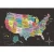 Import 88X52cm Luxury Scratch Off US Map with High Quality Gold Foil from China
