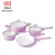 Import 8pcs Promotion Kitchen Cooking Pots Pink Color Ceramic Coated Cookware Sets from China