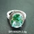 Import 925 Sterling Silver Classic Women Rings Green Spinel Ring Femme Fine Jewelry from China