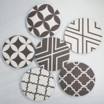 A2299 Custom Logo Hot Drink Holder Cup Base  Heat Printing Colours Ceramics Pad Round Insulation Pad Cup Mat Coaster