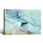 Abstract Watercolor Blue Yellow Home Decoration Wall Art Pictures Canvas Paintings Poster Print