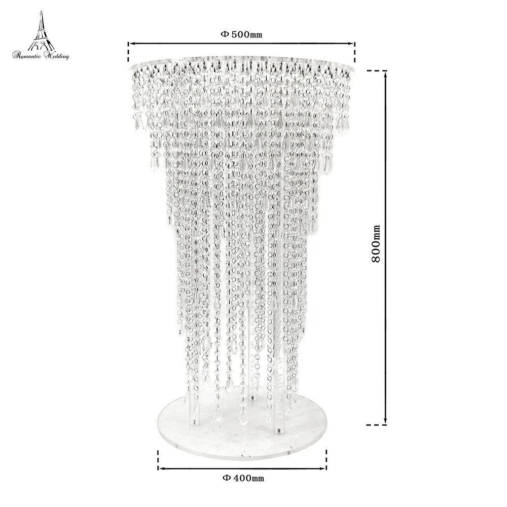Acrylic transparent crystal table romantic wedding cake round table new