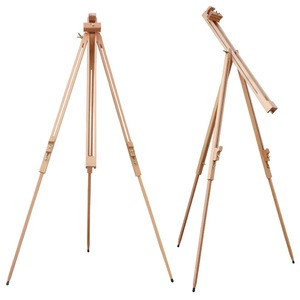 Buy Adjustable Artist Easel Stand Solid Beech Wood Portable Collapsible ...