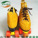 Adjustable land inline roller skate shoes suede PU poly for adult