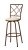 Import Adjustable Metal Fabric Bar Stool Swivel With Back Rest from China