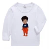 African Black Kids Clothing T shirts Printing Girls Boys Cotton Children  shirt Baby Tops Cartoon Full Long Sleeves Clothes