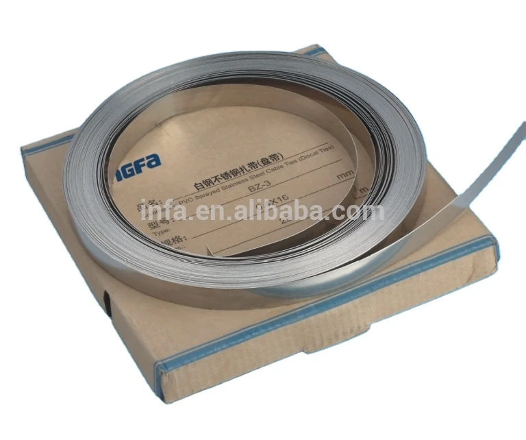 AISI 304 Stainless Steel Strip Band in plastic dispenser 20 mm x 0.7 mm
