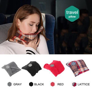 Amazon hot sale scarf pillow 1st generation multifunctional POM velvet neck pillow & travel pillow scarf