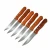 Import Amazon Hot Sales 12pcs kitchen stainless steel serrated blade steak knife and Fork set with Wooden Handle from China