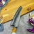 Import AMBER 7 LAYERS DAMASCUS Resin handle America 440C steel damascus chef knife from China