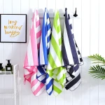 anti no sand free custom microfiber long striped fast quick dry absorbent summer  swimming pool swim towel beach towels for kids