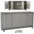 Import Antique Grey Storage Accent Cabinet Buffet Modern 3 Door Vintage Wood Sideboard from China