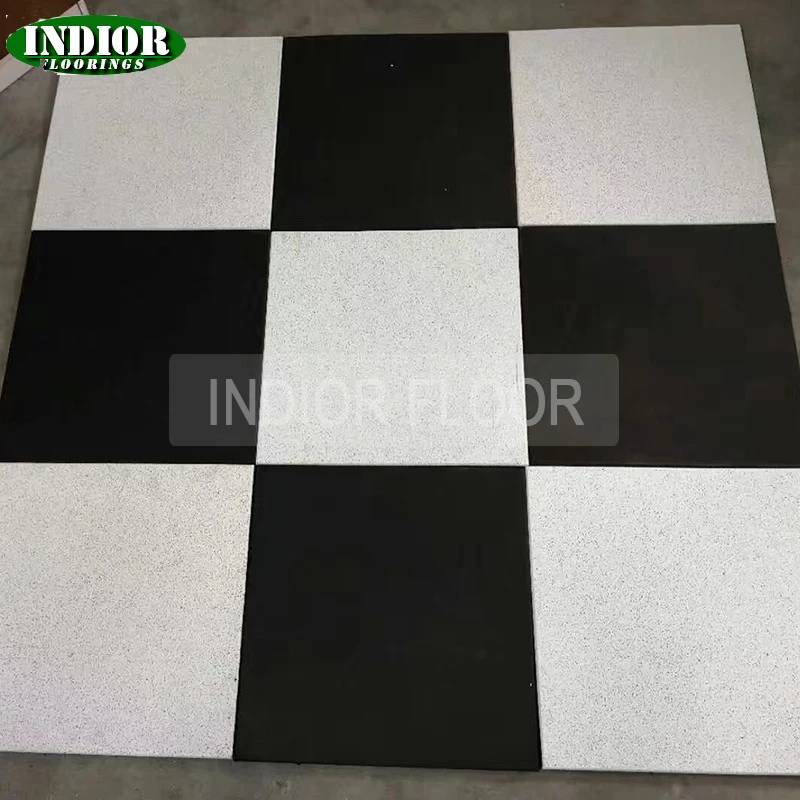 Antishocking Playground Sports Floor interlock grey white fleck Rubber mat Panama