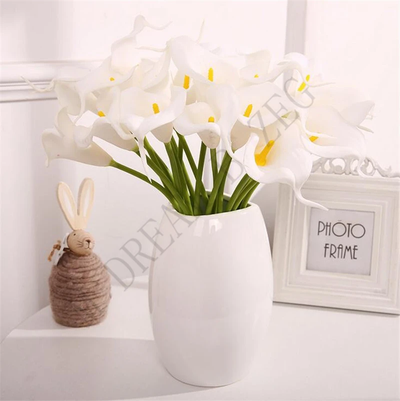 Artificial calla lily flower real touch colorful PU mini calla lily bouquet for home wedding party decoration