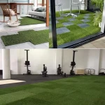 Artificial Interlocking Turf Patio Deco Artificial Stone Grass Turf Tile Interlocking Grass Wpc Deck Tiles