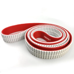 ATK10 High Quality Endless White /Red coated PU Timing Belt with Belt centerline guide rod