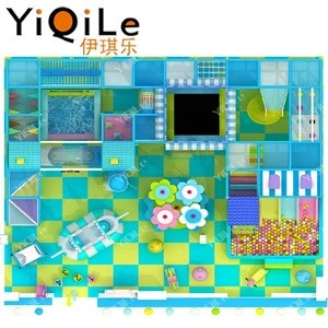 Attractive indoor play centre bright color kids soft indoor play areas