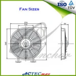 Auto Radiator Fan, RC.550.209 Universal 10 inch Car Radiator Electric Fan