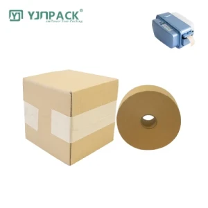 Automatic Kraft Wet Water Activated Custom Brown Gummed Paper Packing Tape