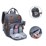 AZB514 Multi Function Bolsa de momia Baby Changing Pad Diaper Bag Organizer Nappy Bag mommy Backpack With Tissue Pocket
