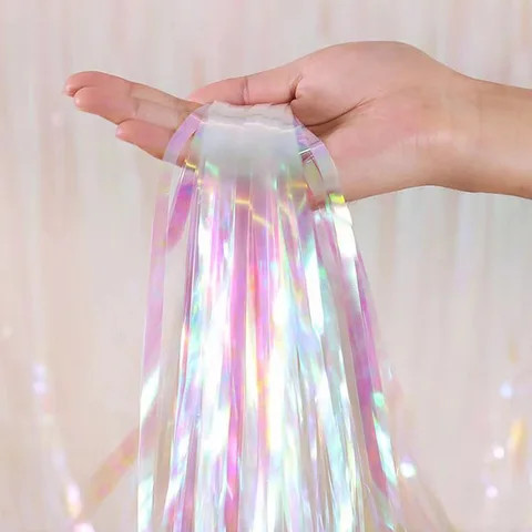 Backdrop Rain For Photo Zone Birthday Decoration Wedding Decor Christmas Tinsel Foil Backdrop Party Curtain