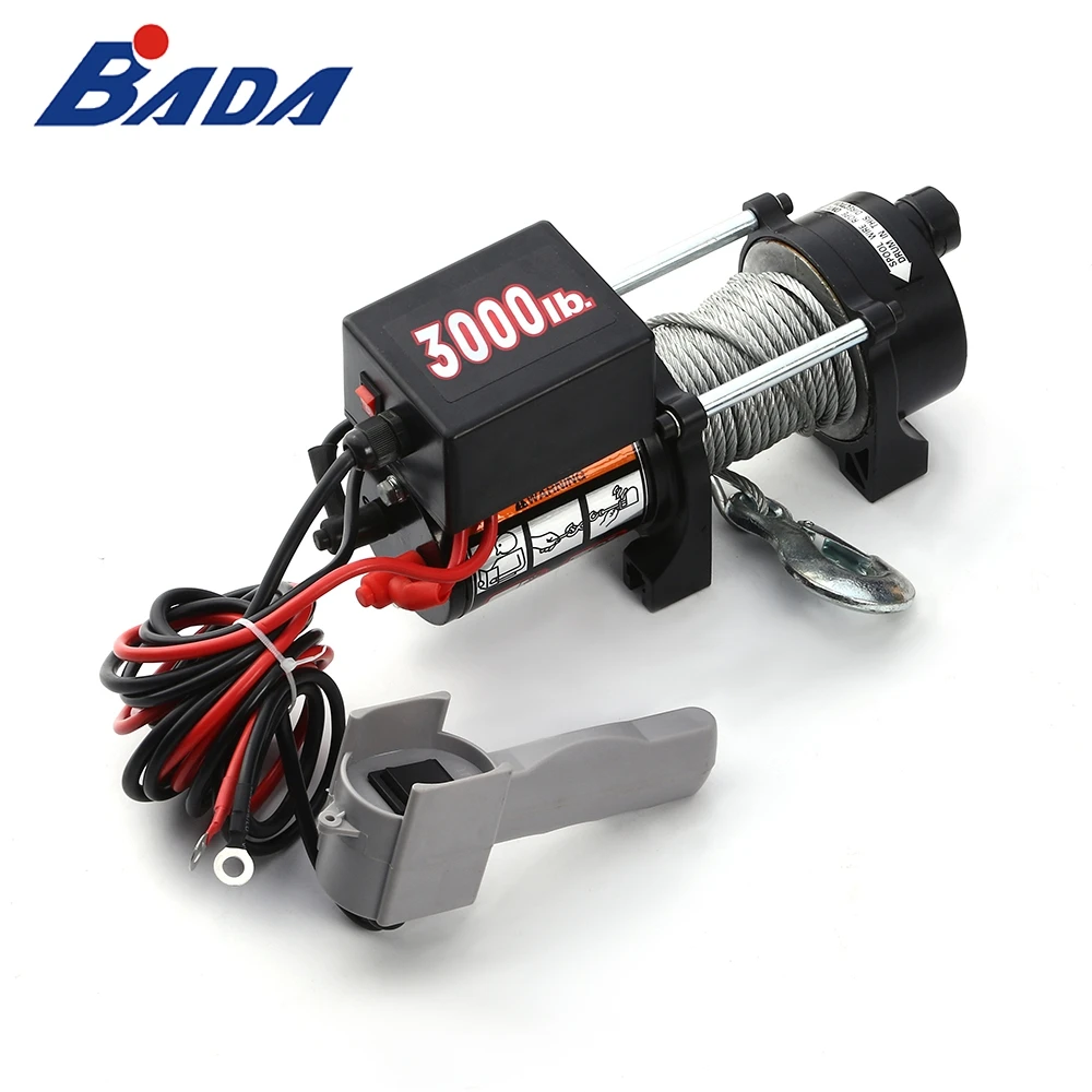 BADA 3000lbs high quality automotive wire rope electric winch for sale