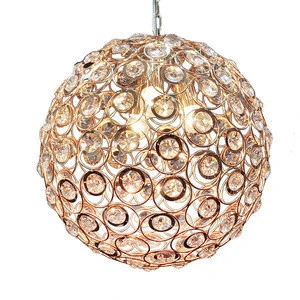 Ball Pendant Light Home Decoration Pendant Lights Gold Or Chrome Luxury Fancy Modern Crystal Chandelier Lighting