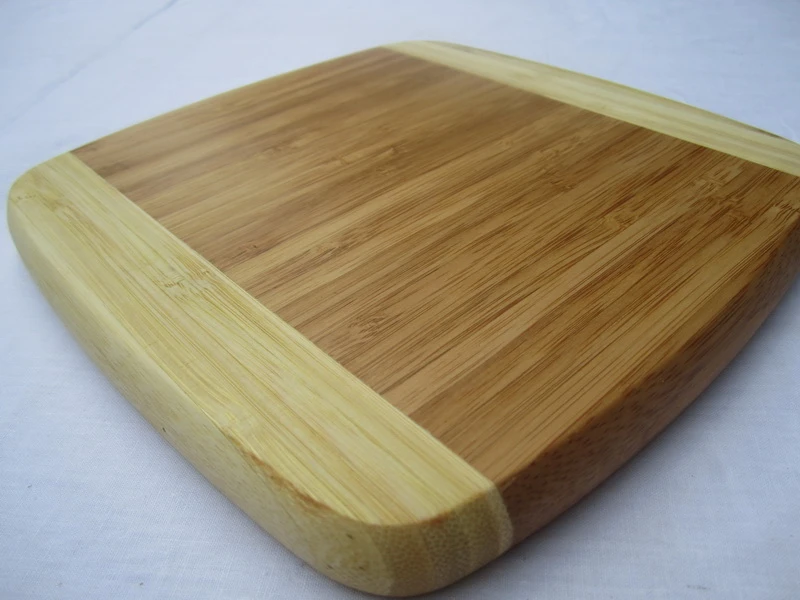 Bamboo Cheese Board Wholesale Price Custom Two Tone Chopping Blocks Carbonized