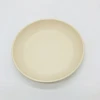 Bamboo fiber color round plate biodegradable tableware can be recycled bamboo fiber dinner set