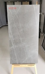 Bathroom matte surface treatment ceramized gray textured stone look porcelain floor tiles