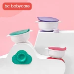 bc babycare three-piece christmas cartoon suction portable dinnerware sets