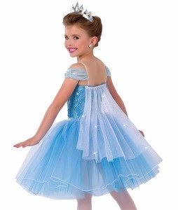Beautiful blue little snow princess dress/pricess performance costume