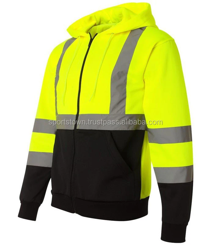 Best Quality Hi Viz Reflective Safety Warm Winter Hoodie For Construction Cheap Custom High Visibility Clothing For Men