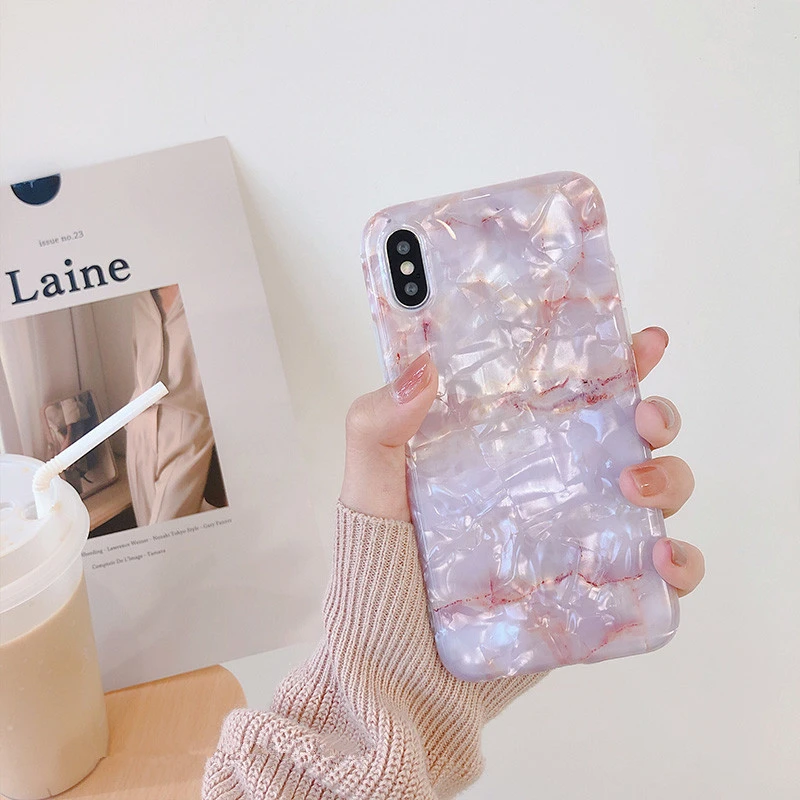 Best Selling in UK factory dropshipping 2D TPU marble shell phone case for iPhone 6s 6sp 7p 8p X XS MAX XR