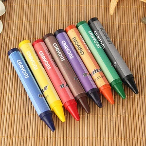 Best selling non toxic 8 color oem rainbow wax crayon pens for painting