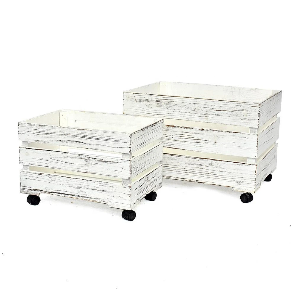 Best Selling Products Art Crafts White Wood Boxes, Luckywind Farmhouse Decor Cheap Wooden Crates Wholesale, Caja De Madera;