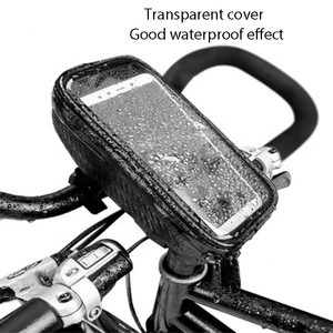 Bicycle Front Frame Bags Waterproof Tube bike Phone Mount Pack with Touch Screen Sun Visor Large Capacity Phone case