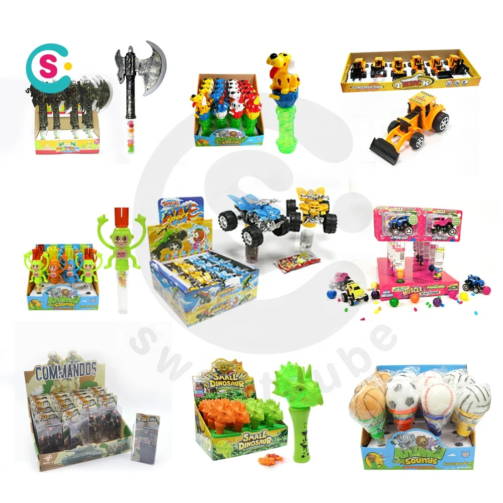 Big collection of candy toys for boys