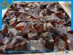 big size tea/brown/coffee rock glass with broken slag glass rocks