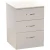 Import Black 3 Drawers Bedside Table Cabinet Nightstand with Silver Metal Handles Bedroom Furniture from China