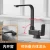 Import Black Brass Kitchen Faucet Creative Folding Basins Short Tap Rotatable faucet Under Window AIS281S from China