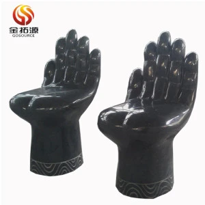Black Granite stone hand shaped chair prices